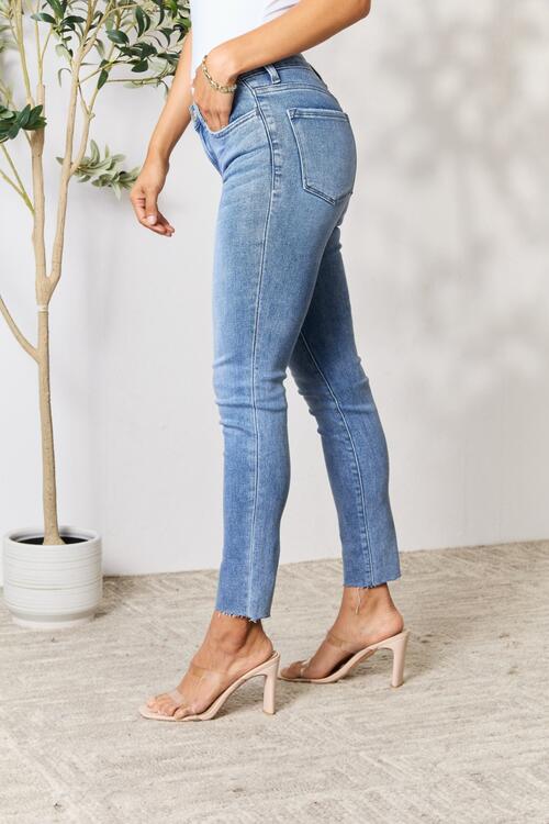 Raw Hem Skinny Jeans