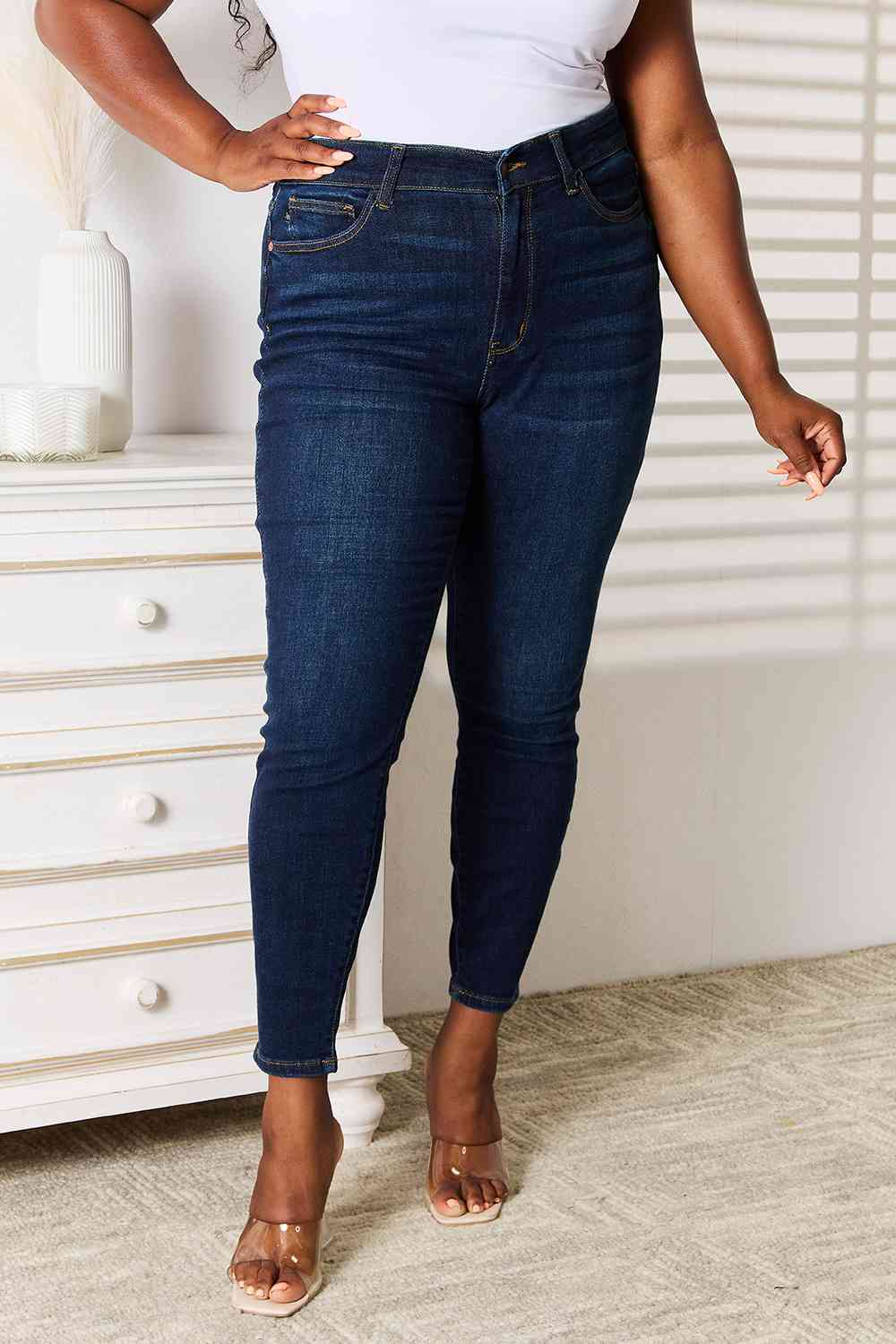 Full Size Skinny Jeans with Pockets