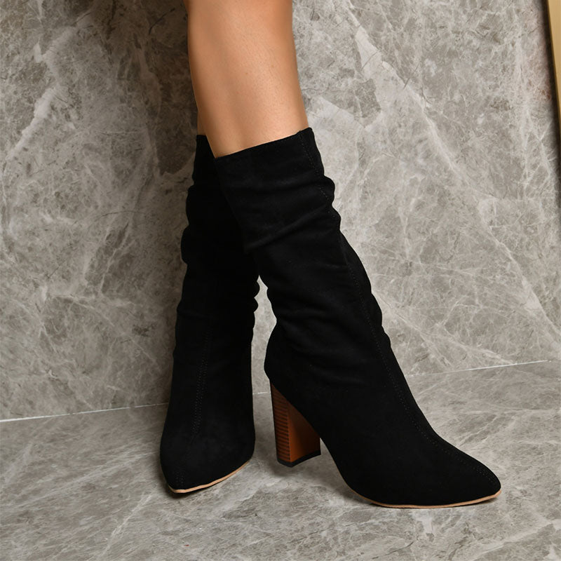 Vicky Mid-calf Suede Boots