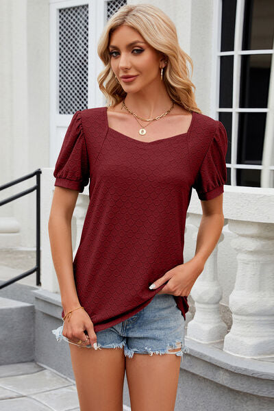 Eyelet Short Sleeve T-Shirt