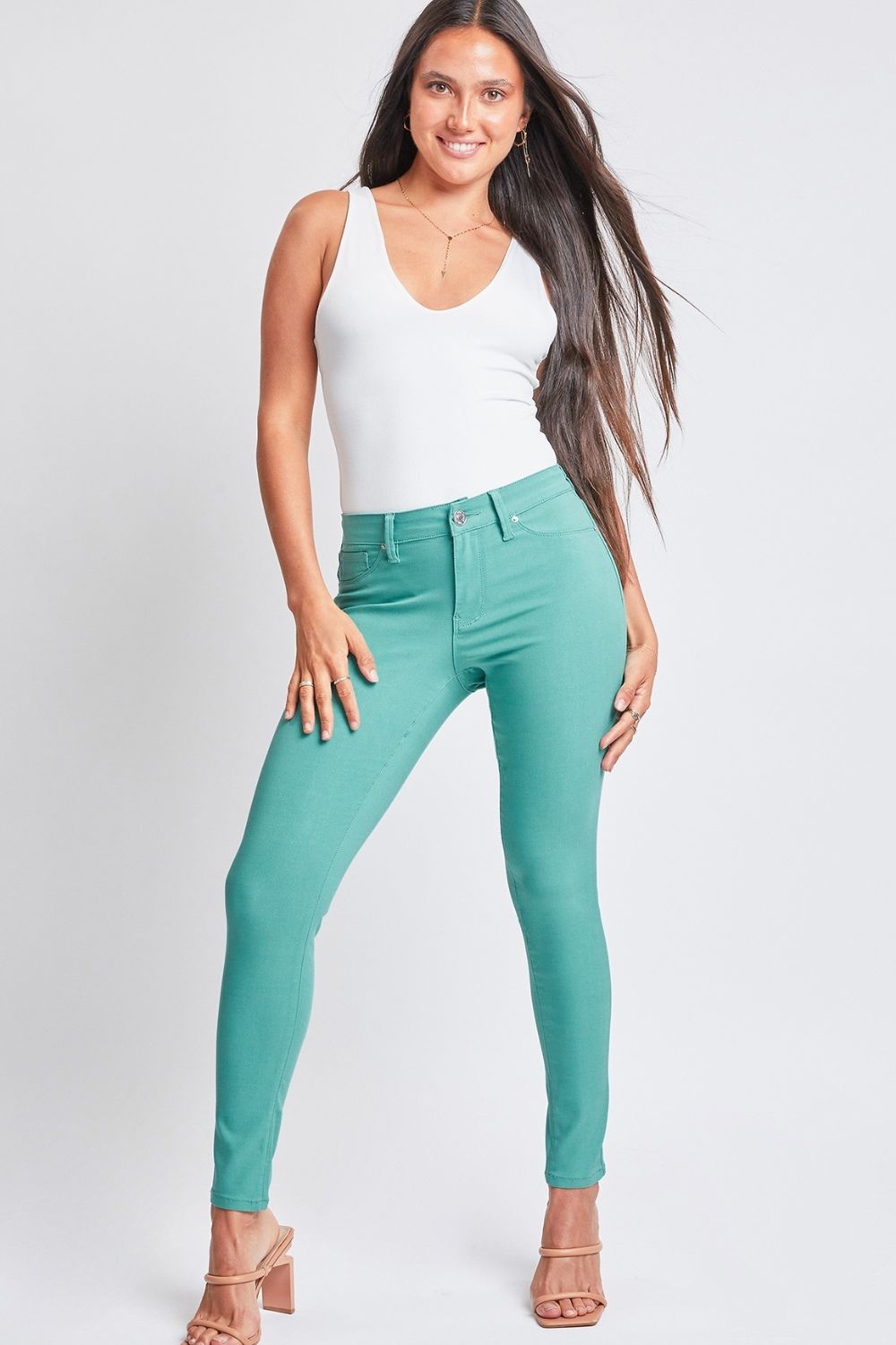 YMI Full Size Hyperstretch Mid-Rise Skinny Pants