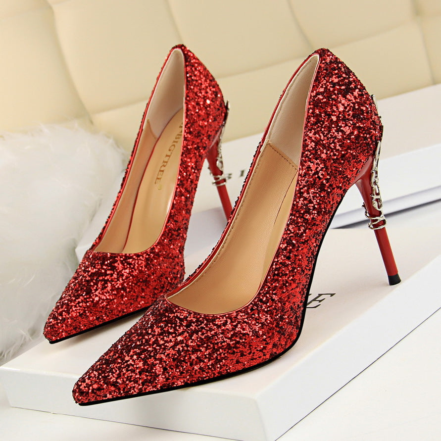 Debut Sequined Heels