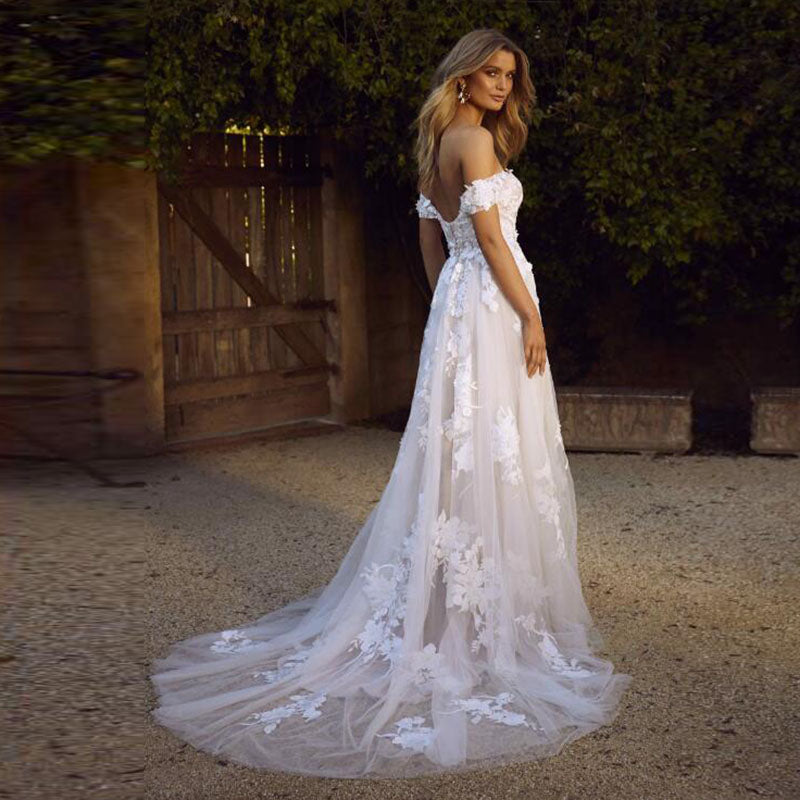 In love Lace Wedding A-Line Bridal Dress