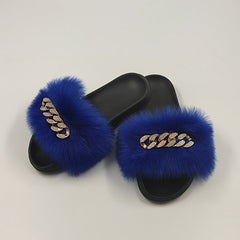 Plush Chain Slippers