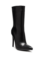 NAGINI Over Ankle Pointed Toe High Heeled Boot