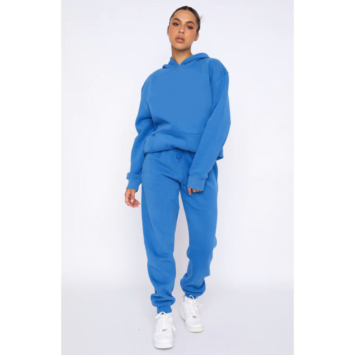 Pullover Long-Sleeved Hoodie & Tie Pocket Pants Sets