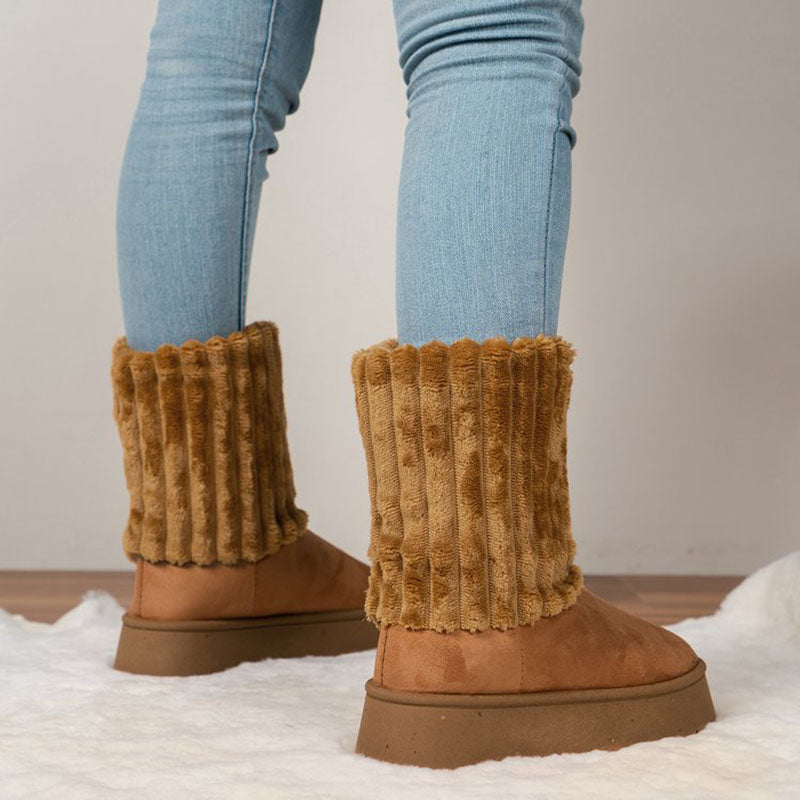 Pom Furry Cotton Boots