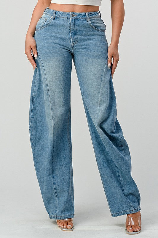 Athena Wide Leg Denim Jeans