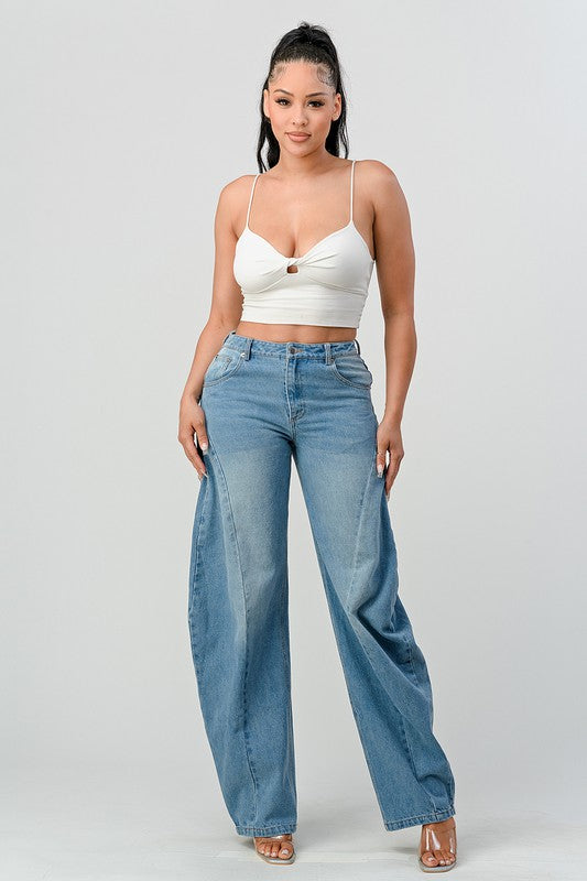 Athena Wide Leg Denim Jeans