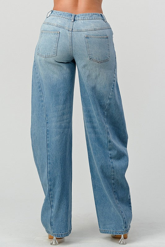 Athena Wide Leg Denim Jeans