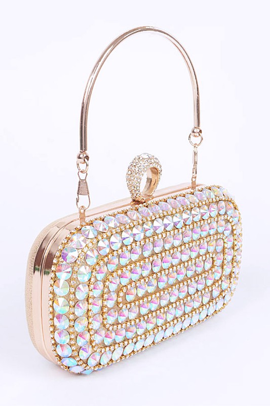 Crystal Iconic Convertible Box Clutch