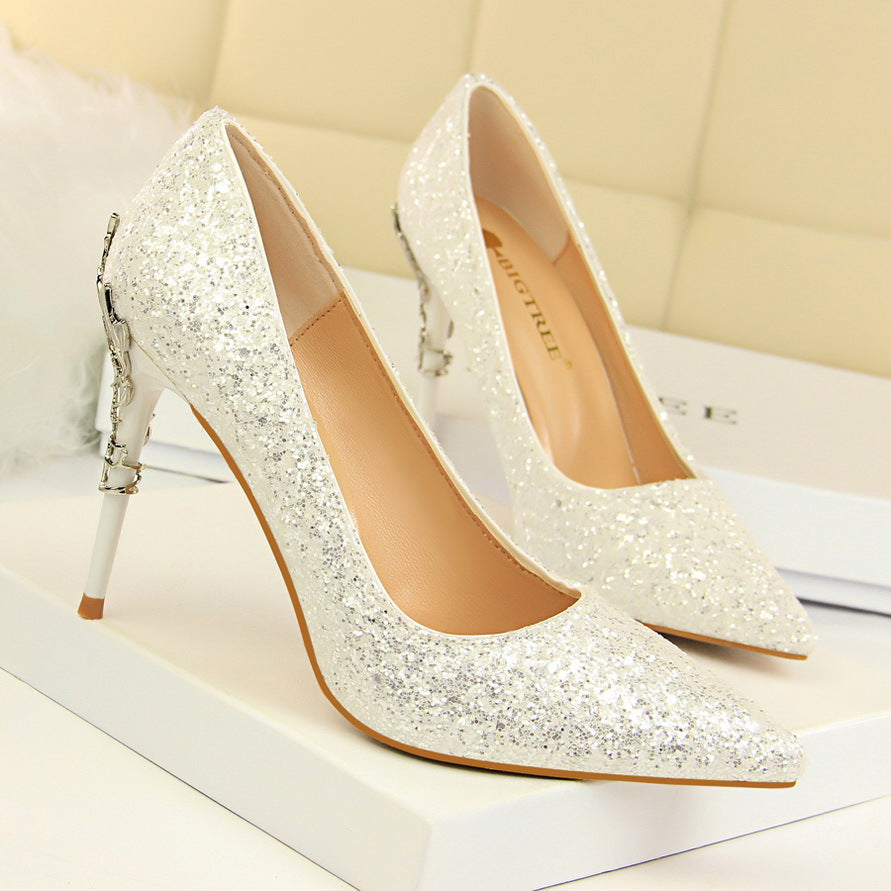 Debut Sequined Heels