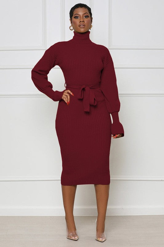 ASK ME ANYTHING SWEATER DRESS