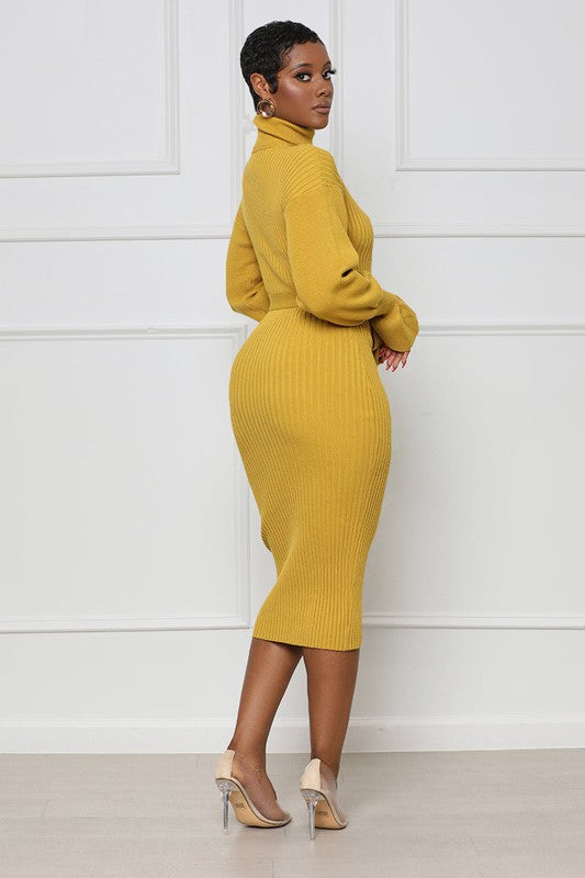 ASK ME ANYTHING SWEATER DRESS