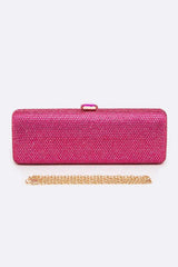 Slim Crystal Pave Box Clutch