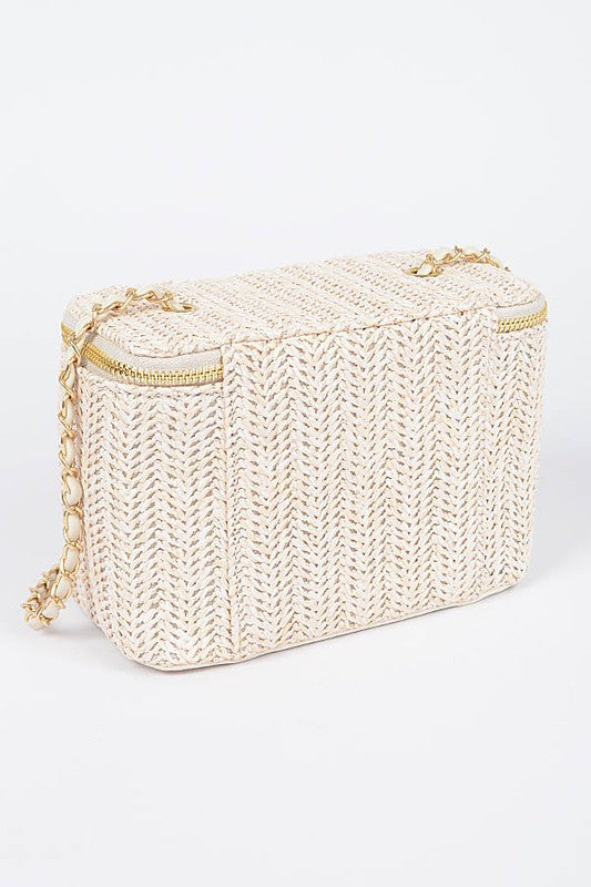 Straw Cosmetic Box Swing Bag