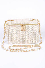 Straw Cosmetic Box Swing Bag