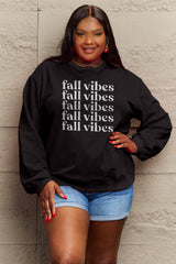 Full Size FALL VIBES Graphic Sweatshirt