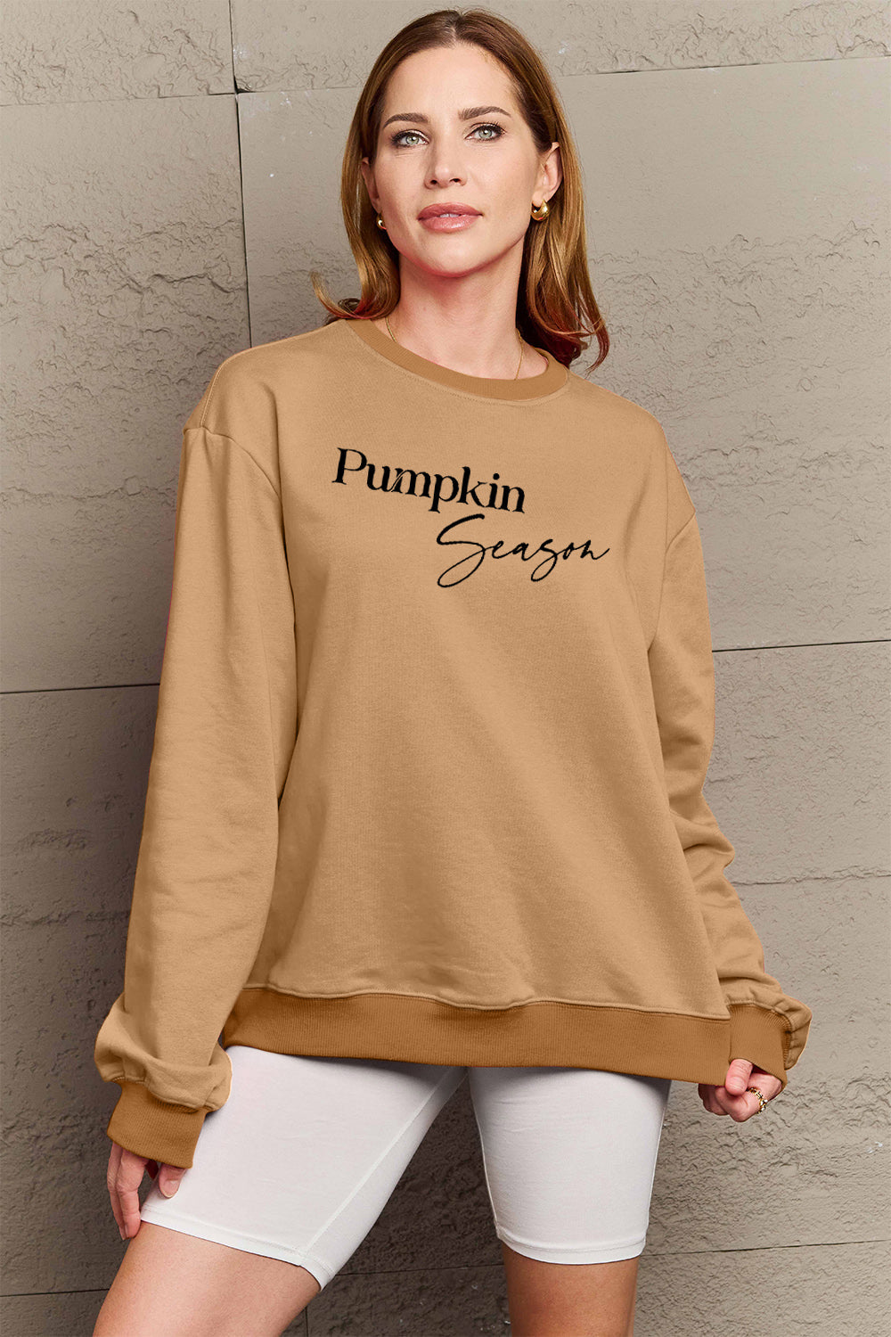 Full Size PUMPKIN SEASON Graphic Sweatshirt