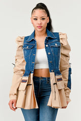 Peplum Panache Denim Jacket