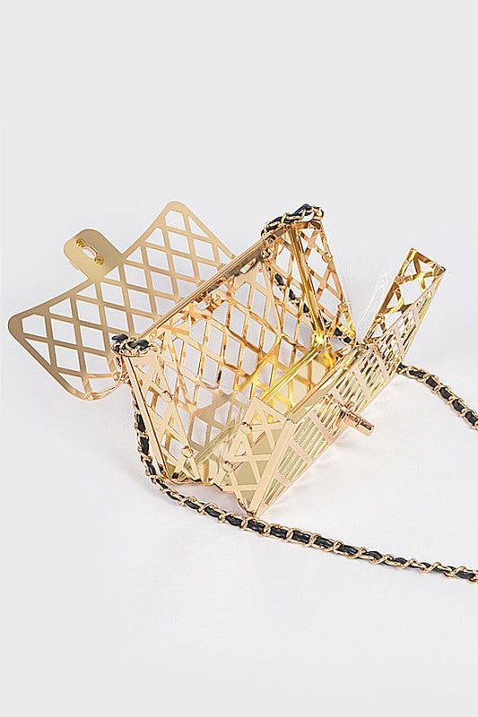 Flawless 2 In 1 Metal Cage Iconic Shoulder Bag