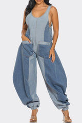 Denim Patchwork Harlem Jumpsuit