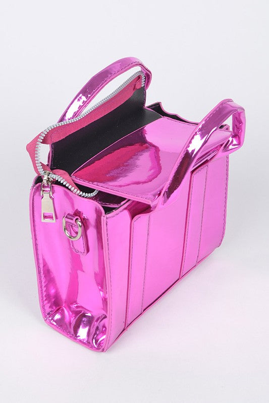 Metallic Mirror Small Tote Bag