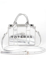 Metallic Mirror Small Tote Bag