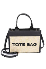 Faux Straw Fashion Tote Bag