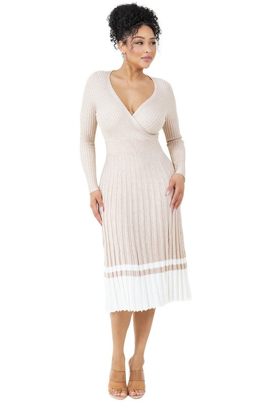 HANDLING BUSINESS LONG MAXI KNIT DRESS