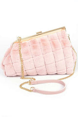 Quilted Faux Fur Iconic Swing Bag