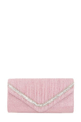 Glitter Pleated Crossbody Bag