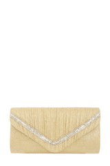 Glitter Pleated Crossbody Bag