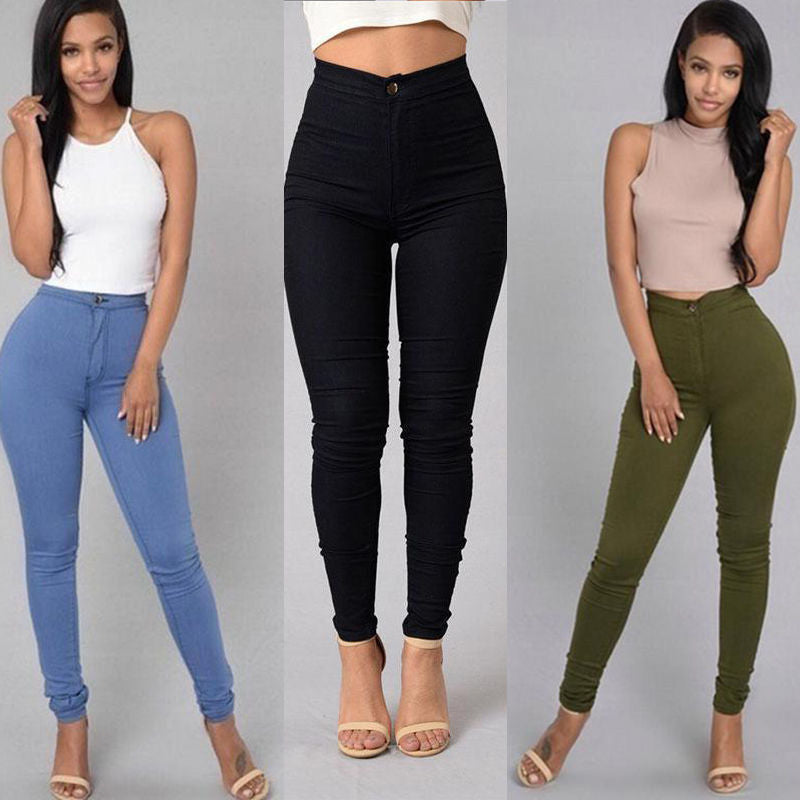 High Waist Stretchy Skinny Pants