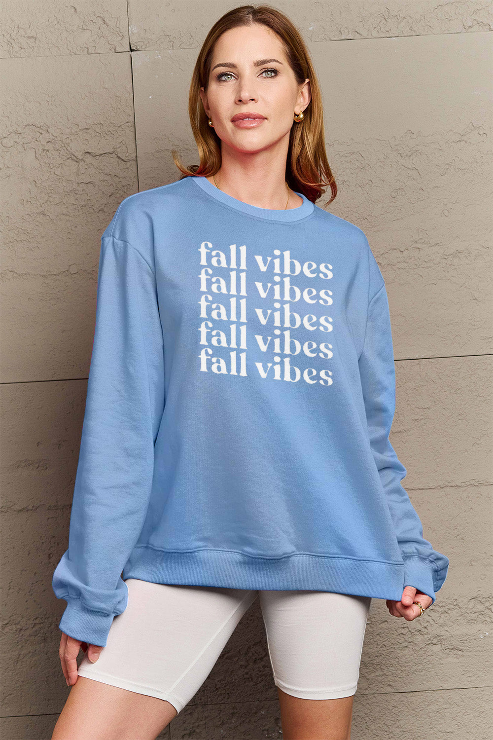 Full Size FALL VIBES Graphic Sweatshirt