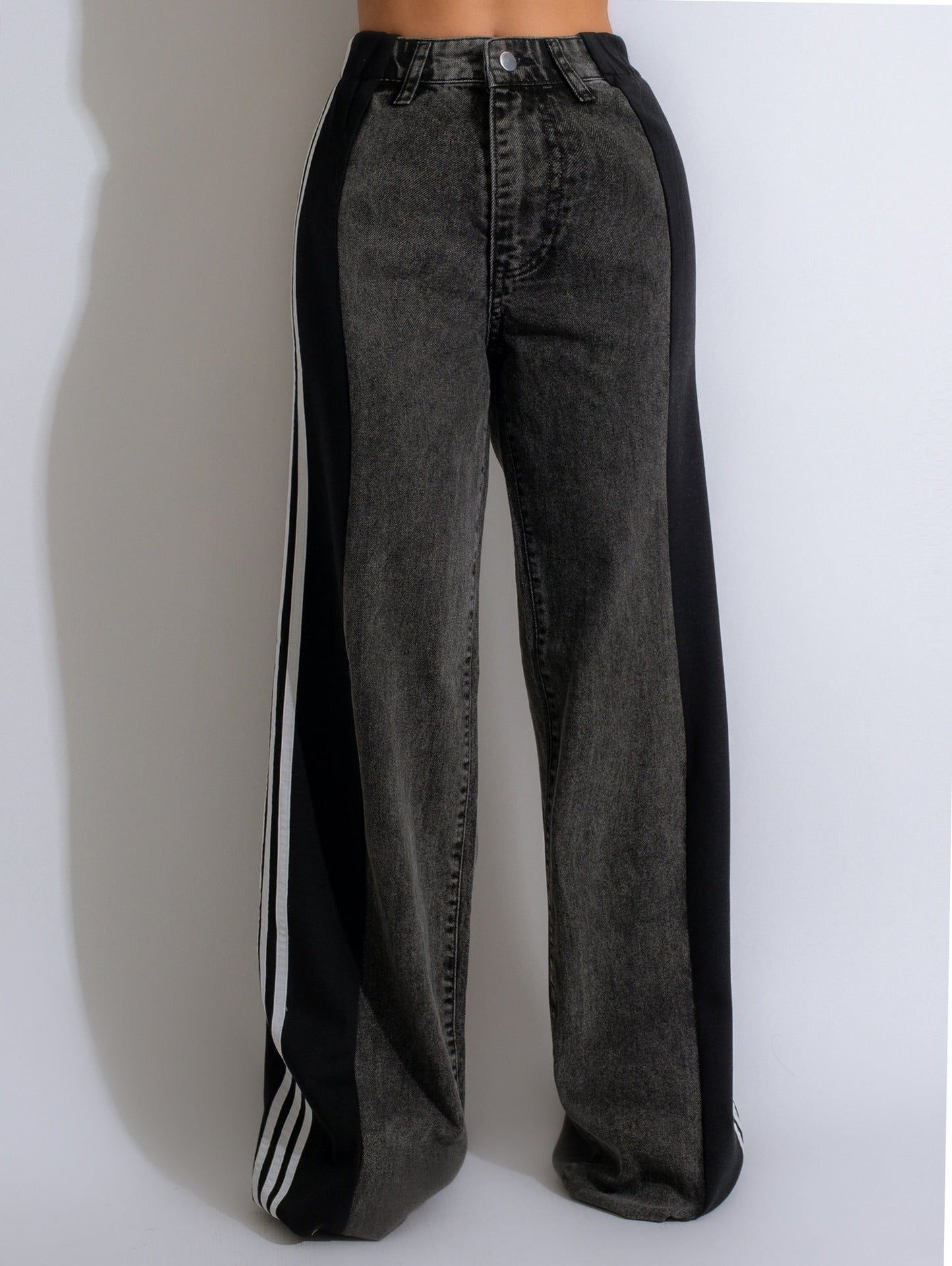 High Waist Straight Leg Trousers