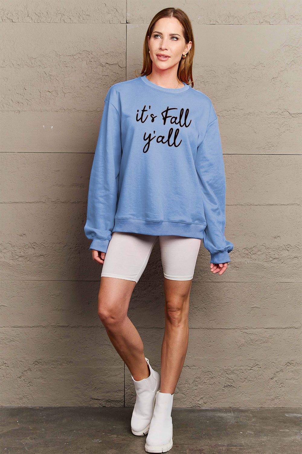 Full Size IT'S FALL Y'ALL Graphic Sweatshirt