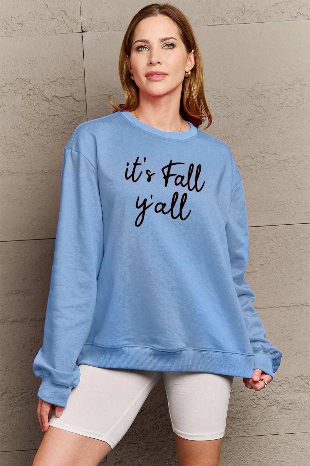 Full Size IT'S FALL Y'ALL Graphic Sweatshirt