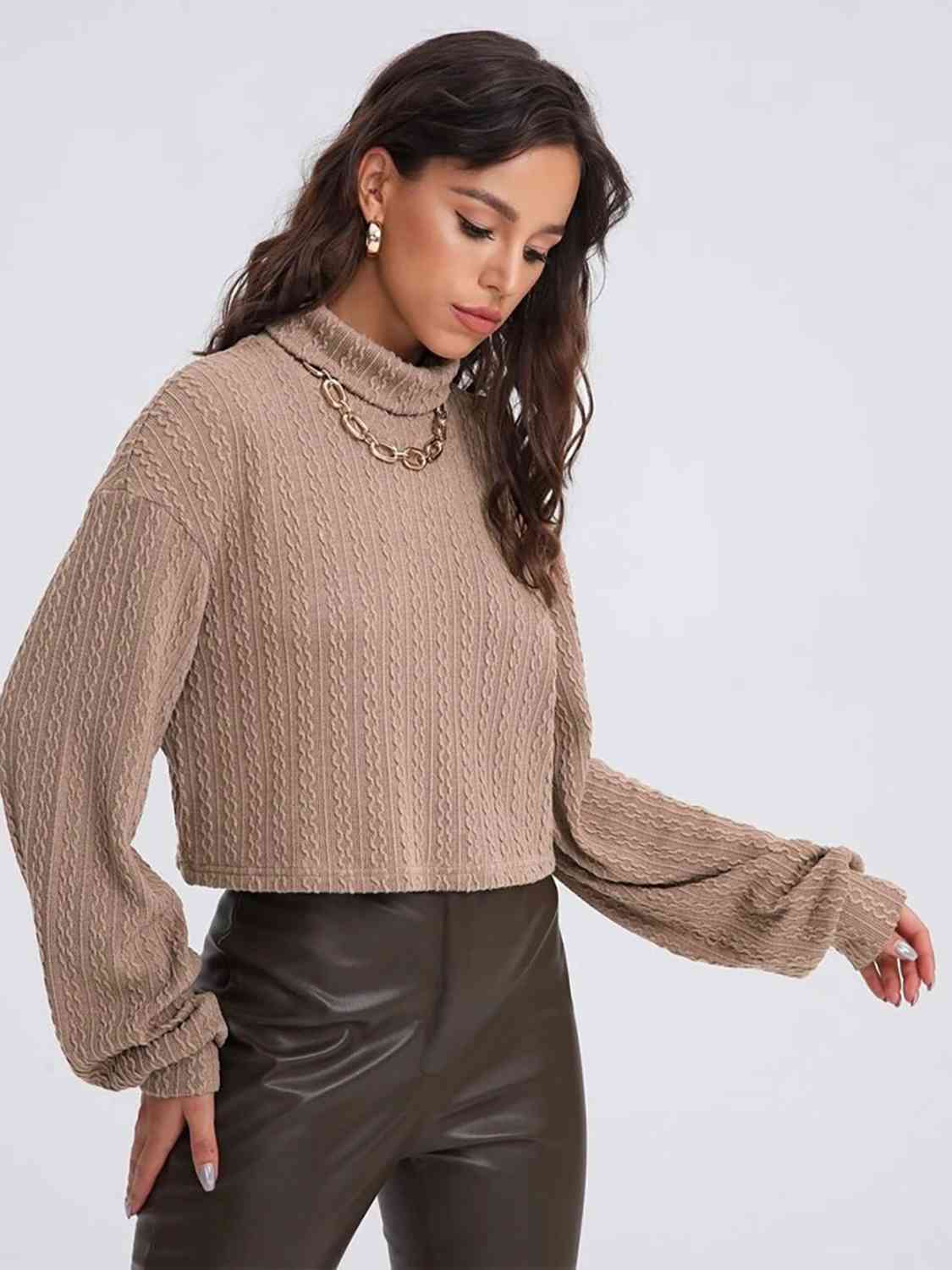 Turtleneck Long Sleeve Top