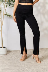 Look This Way Slit Bootcut Jeans