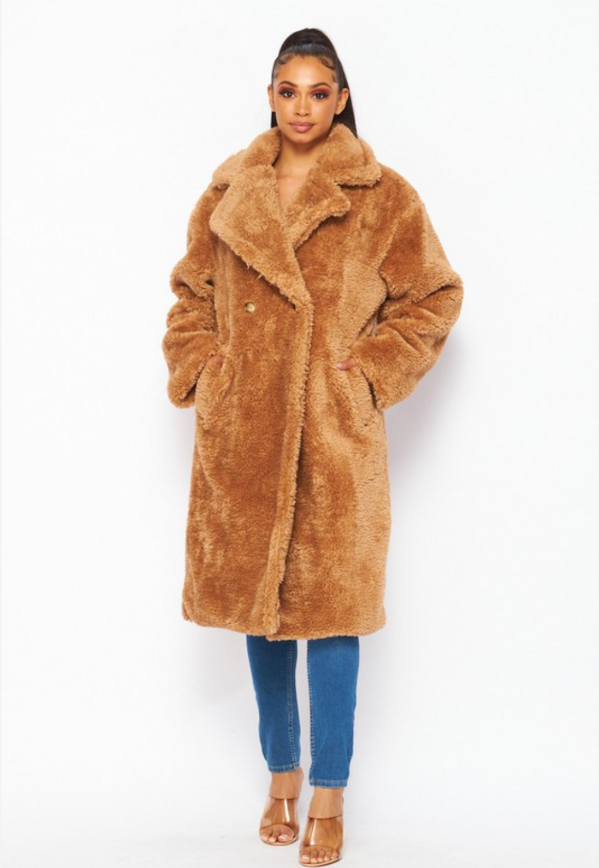 Quinn Faux Fur Teddy Bear Coat