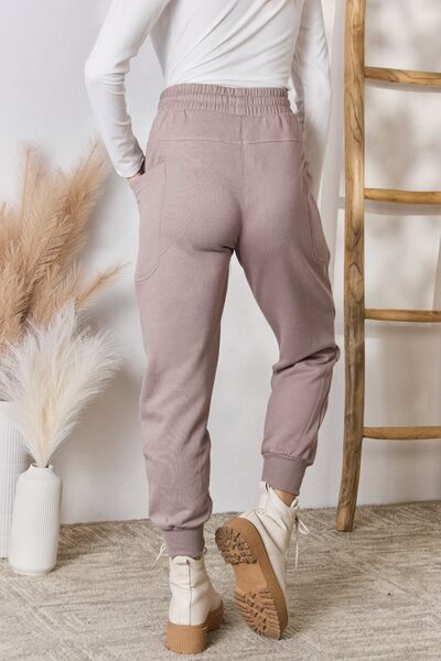 Drawstring Pocketed Joggers