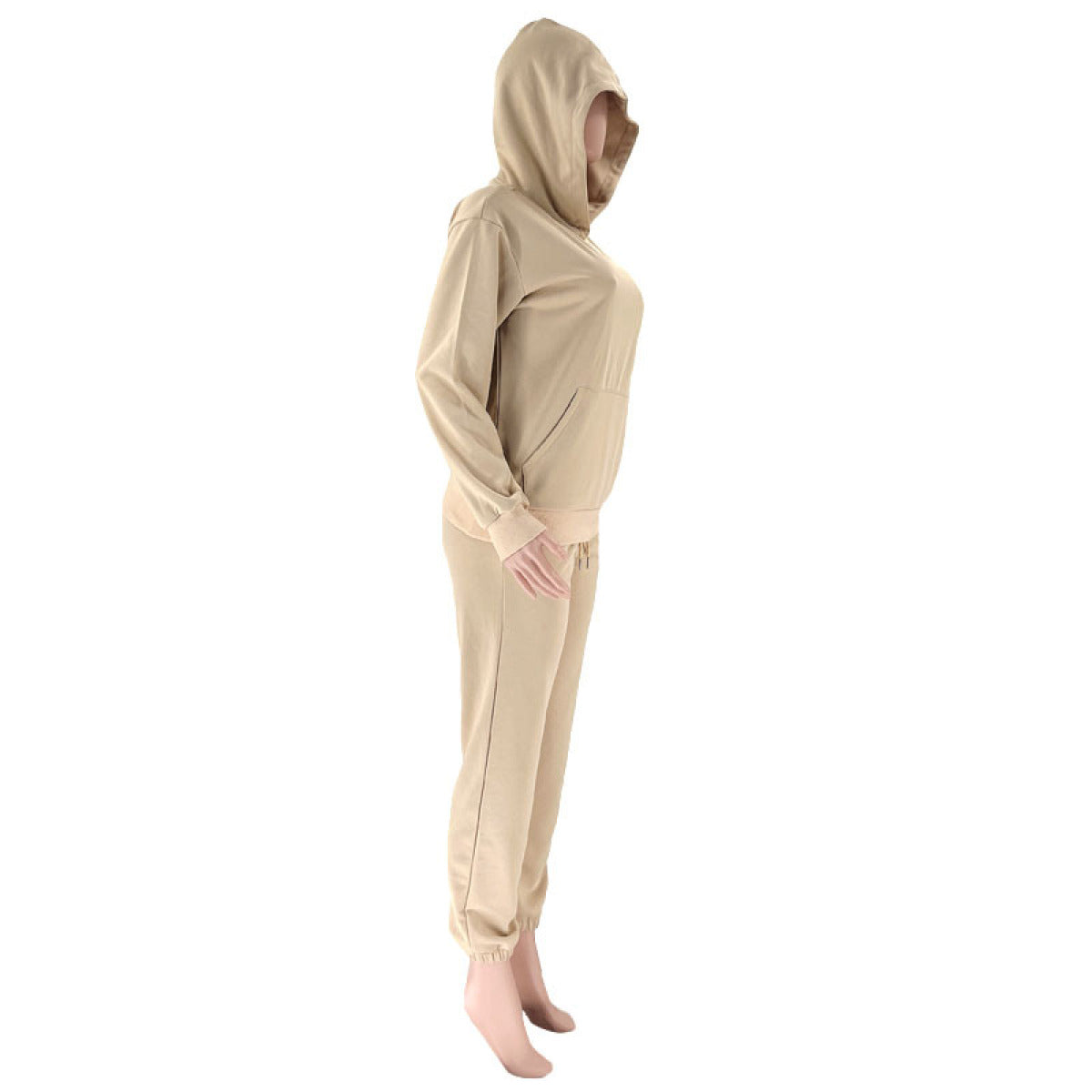 Pullover Long-Sleeved Hoodie & Tie Pocket Pants Sets