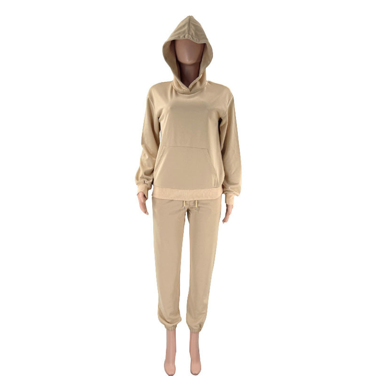 Pullover Long-Sleeved Hoodie & Tie Pocket Pants Sets