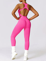 Cutout Racerback Active Jumpsuit