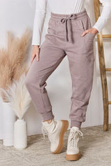 Drawstring Pocketed Joggers