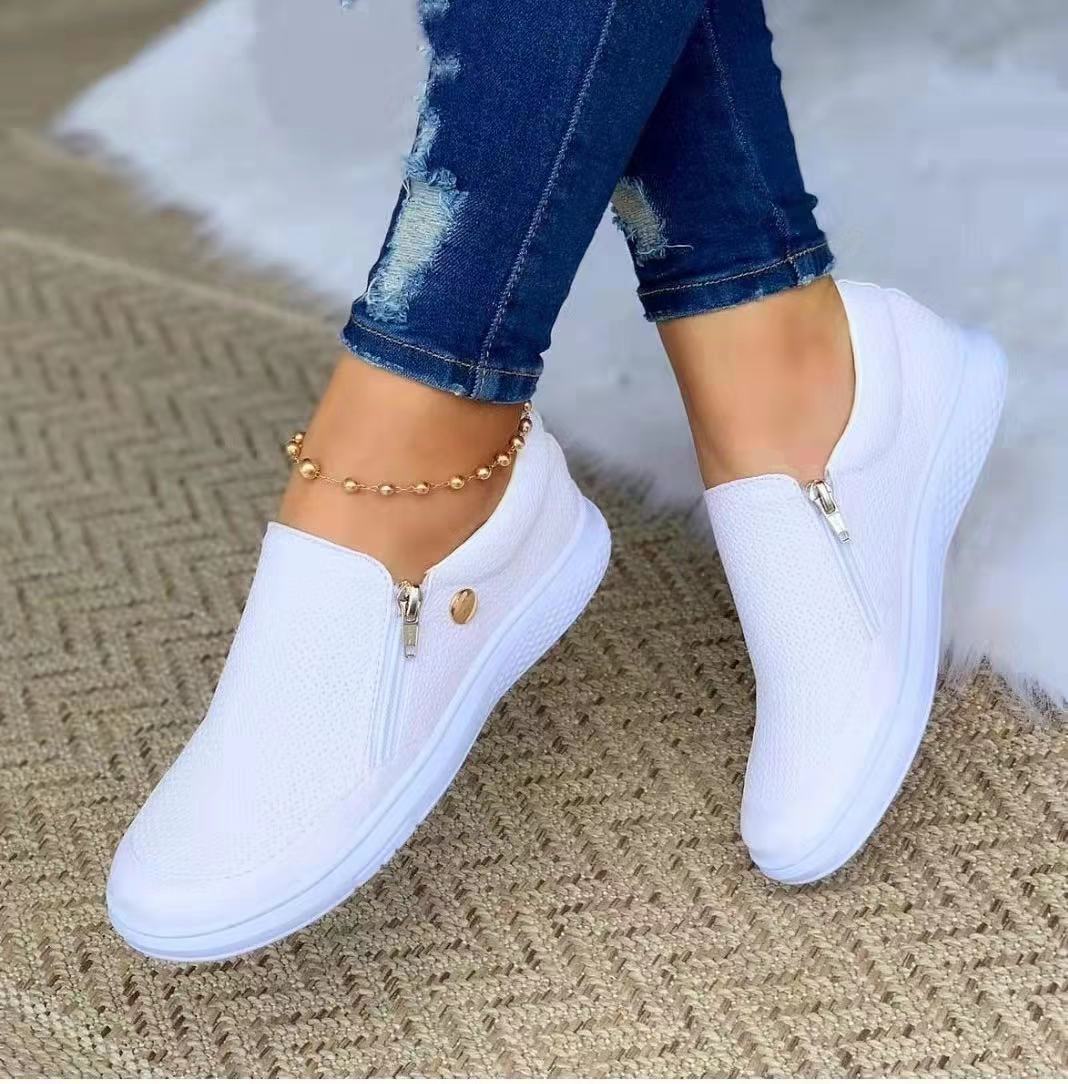 Women's Side Zipper Sneakers