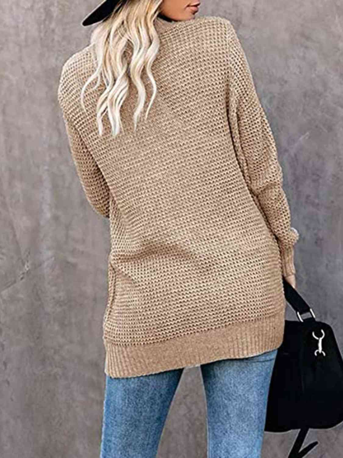 Open Front Long Sleeve Cardigan