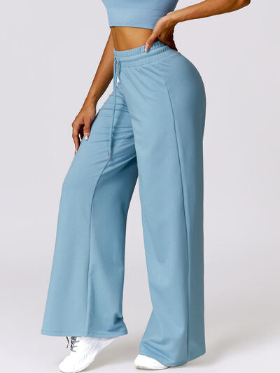 Drawstring High Waist Active Pants