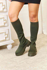 Knee High Platform Sock Boots